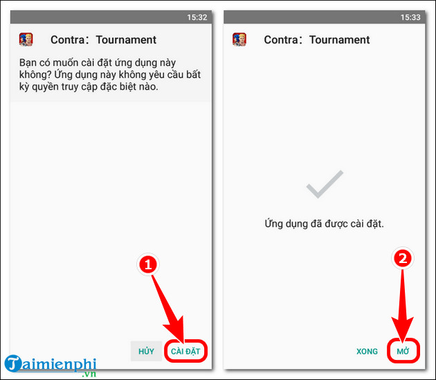 cach tai va choi contra tournament tren dien thoai android