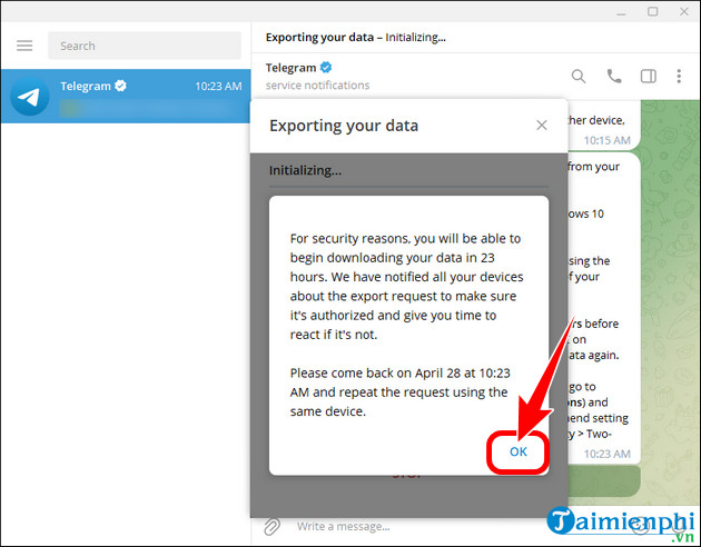 cach sao luu tin nhan telegram tren android