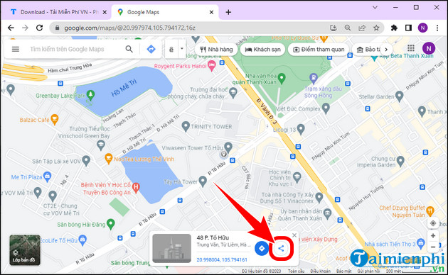 cach gui dinh vi chia se vi tri zalo tren dien thoai may tinh