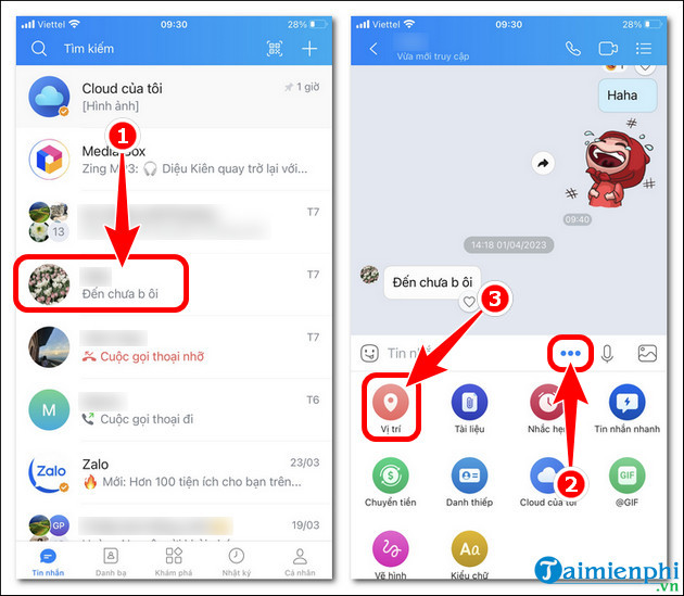 Cách Gửi định Vị Qua Zalo Chia Sẻ Vị Trí Trên Zalo điện Thoại Máy Tính