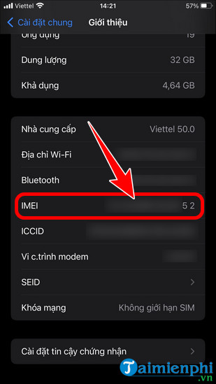 check serial icloud on, off trên iphone ipad