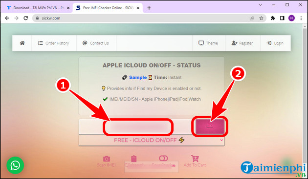 check imei on/off tren iphone ipad
