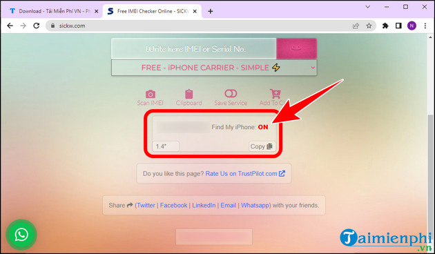 iphone imei check on off