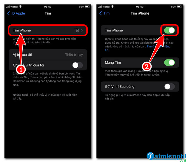 cach cai dat va su dung find my iphone tren dien thoai