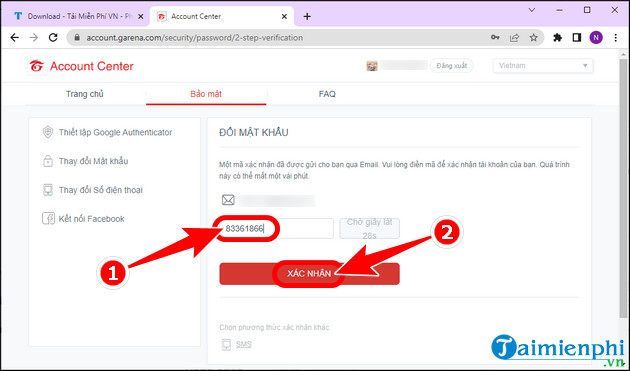 Cách sửa đổi mật khẩu Garena, đổi PassWord Garena 14 cach doi mat khau garena