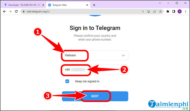 2 cach dang nhap telegram Web tren may tinh