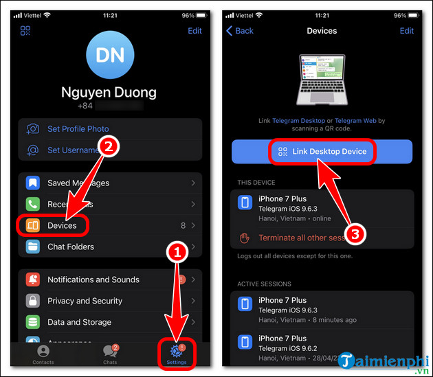 cach dang nhap telegram Web tren trinh duyet