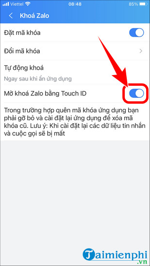 cach khoa ung dung zalo tren iphone cuc don gian