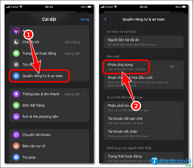 cach khoa ung dung tren iphone 11