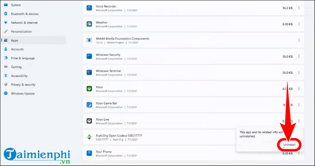 cach xoa ung dung tren may tinh vinh vien