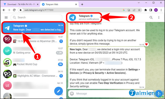 cach tat thong bao cuoc tro chuyen trong telegram PC