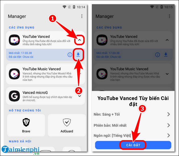 cach cai youtube vanced 2023 tren pc