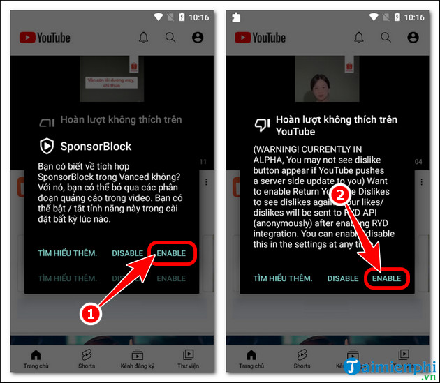 cach tai va cai youtube vanced 2023 tren Android