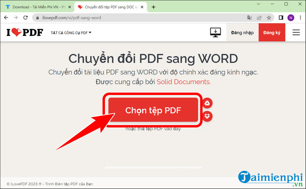 cach chuyen pdf sang word tren smallpdf