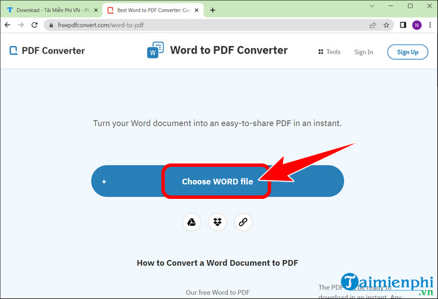 cach convert word to pdf tren may tinh