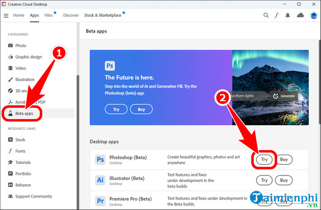 huong dan tai ai photoshop beta 2023