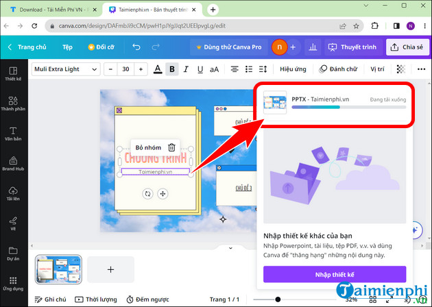 chuyen tu canva sang powerpoint lam silde thuyen trinh