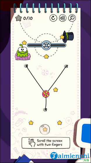 huong choi cut the rope daily cho om nom an keo