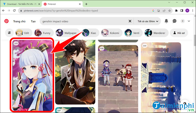 cach tai video tren pinterest ve may tinh