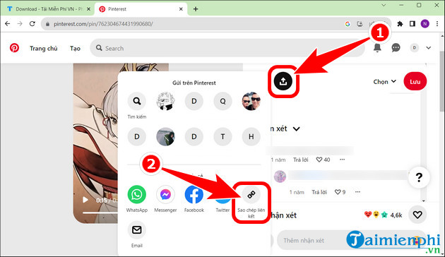 cach tai video tren pinterest tren may tinh