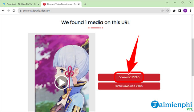 cach tai video tren pinterest ve pc