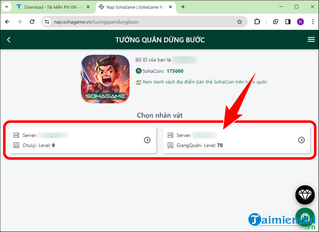 cach nhap giftcode tuong quan dung buoc