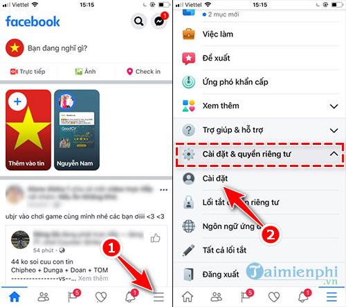 Cách hiển thị số người theo dõi trên facebook bằng điện thoại