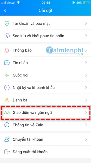 Cách bật chế độ Dark mode trên Zalo bản Android, iPhone