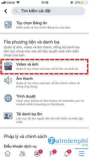 Cách tắt tự động phát âm thanh video trên Facebook cho iPhone, Android