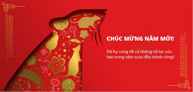 Cách tạo thiệp chúc mừng năm mới 2020 xuân Canh Tý bằng Paint