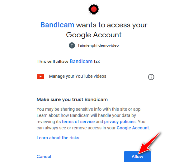 Cách tải video lên Youtube trực tiếp từ Bandicam