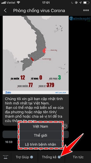cach kiem tra dia diem lay nhiem virus corona bang zalo 5