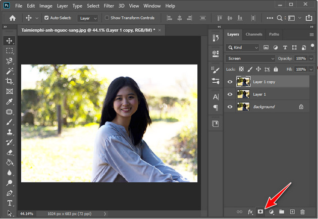 backlit correction with photoshop cc 2020