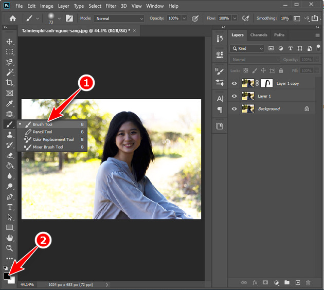 Cách chỉnh sửa ngược sáng bằng Photoshop CC 2020