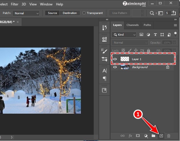 Cách tạo tuyết rơi trong Photoshop CC 2020
