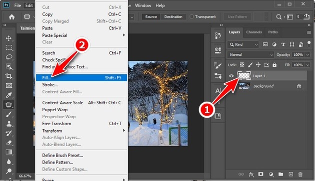 Cách tạo tuyết rơi trong Photoshop CC 2020