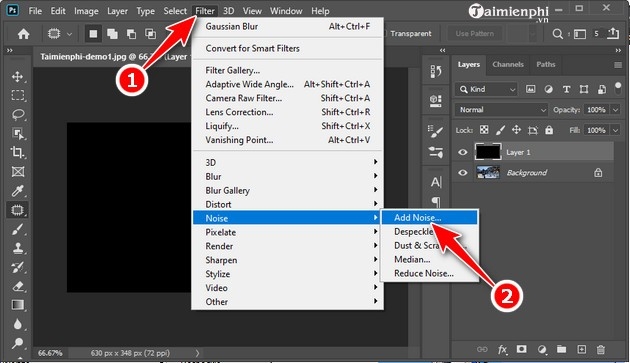 Cách tạo tuyết rơi trong Photoshop CC 2020