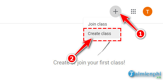 tao lop hoc trong Google Classroom