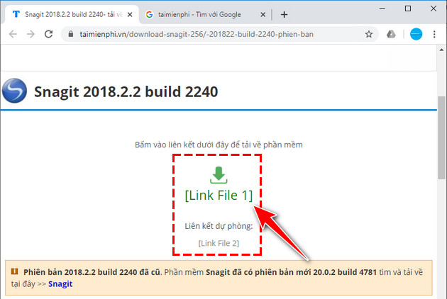 Cách tải Snagit và Camtasia phiên bản cũ