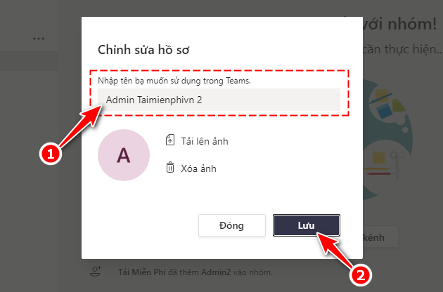 Cách đổi tên trên Microsoft Teams