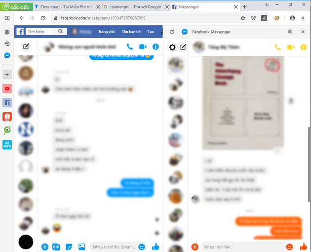 Cách chat, đăng nhập nhiều tài khoản Facebook trên Cốc Cốc