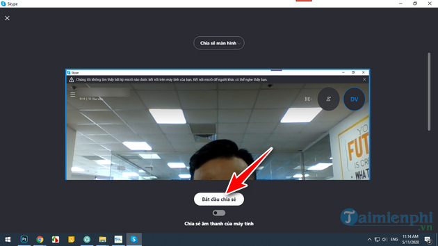 Skype - Bật tính năng chia sẻ màn hình Desktop