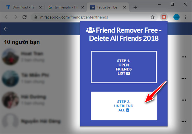 Cách hủy kết bạn hàng loạt với Friend Remover Pro trên Facebook