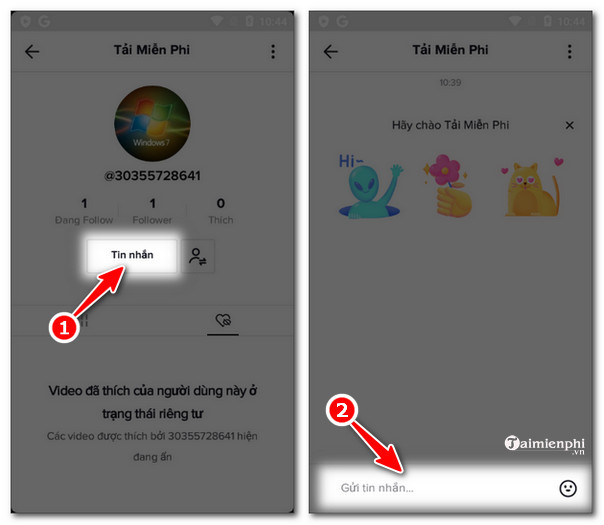Cách gửi tin nhắn TikTok đơn giản nhất