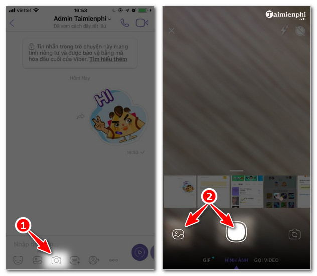 cach cat video tren viber cho android