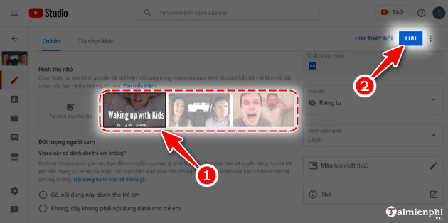 Cách thay ảnh Thumbnail video Youtube trên máy tính