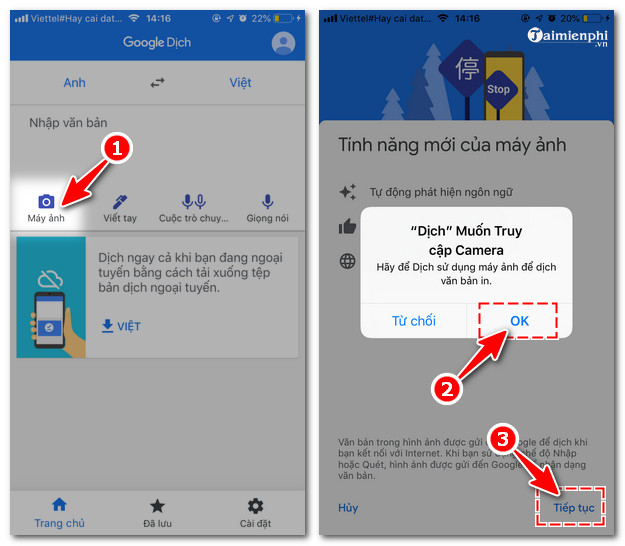 cach dich van ban bang camera tren android