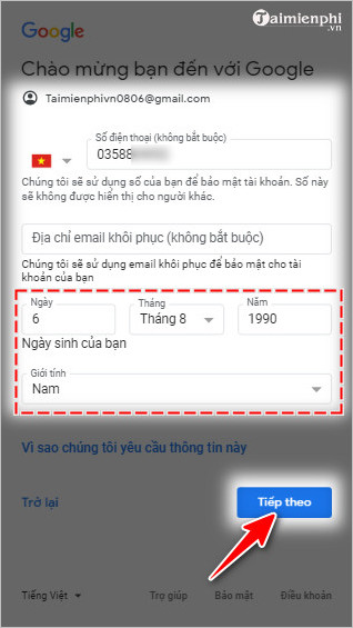 cach dang ky gmail moi tren dien thoai oppo
