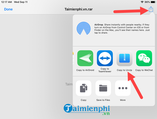 Cách mở file zip trên iPhone, iPad