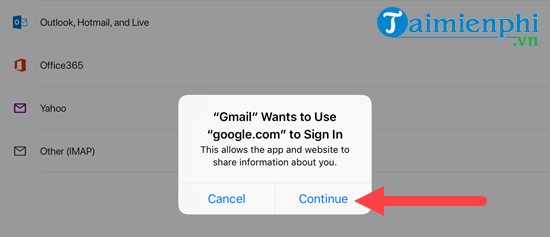 Cách thêm Email trên iPhone, iPad